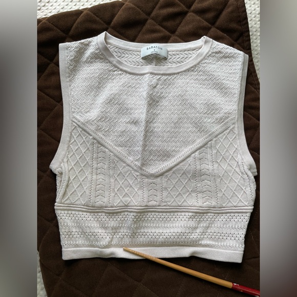 Babaton Tops - Babaton Pointelle Crop Tank